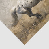 グレー馬走の油絵のデコページ 薄葉紙 (詳細)