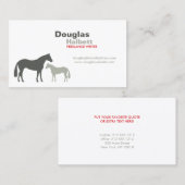 グレー馬No. 2 名刺 (正面/裏面)