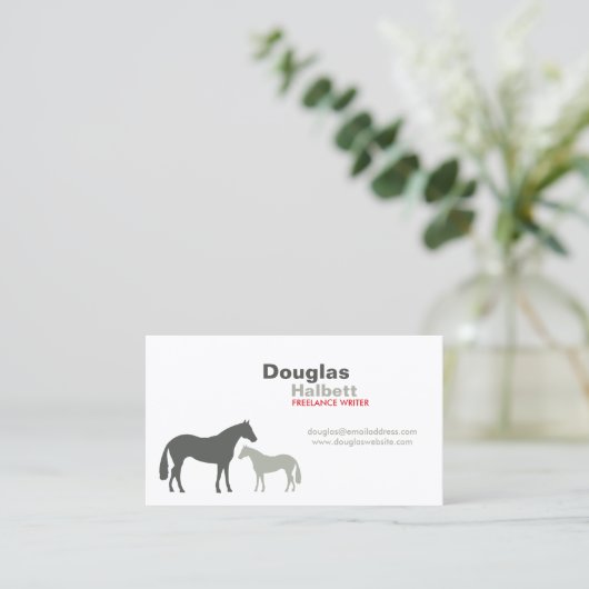 グレー馬No. 2 名刺 (スタンド正面)