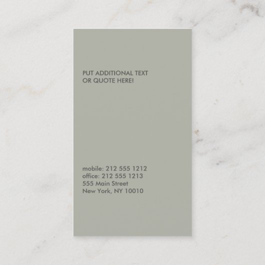 グレー馬No. 3 名刺 (裏面)