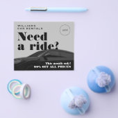 グレー黒トーンエレガントフラ車のイ チラシ (シングル)