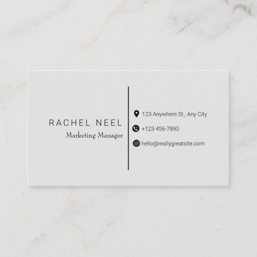 グレー黒モダン名エレガントイニシャルモノグラム 名刺 (裏面)