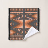 グレー黒南西部バスタオルセット バスタオルセット (ウォッシュタオル)