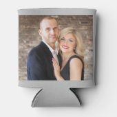 グレー2パーソナライズされた写真テンプレート両面 缶クーラー (正面)