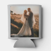 グレー2パーソナライズされた写真テンプレート両面 缶クーラー (裏面)