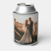 グレー2パーソナライズされた写真テンプレート両面 缶クーラー (缶裏面)