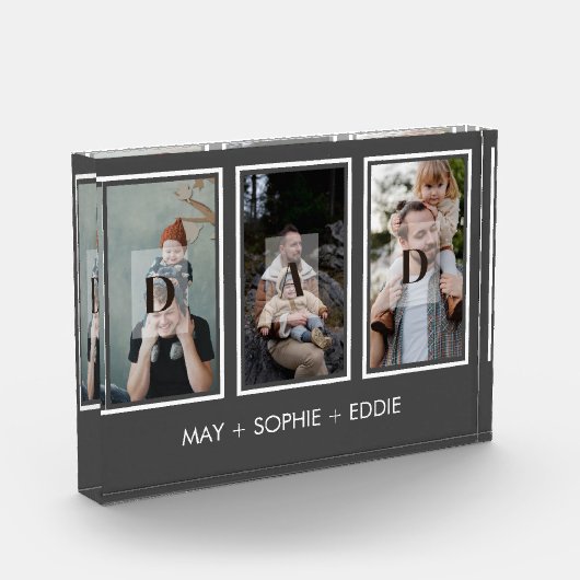 グレー3 (3)写真父の日の写真ブロック フォトブロック (左)