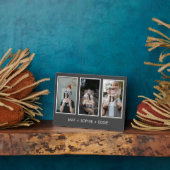 グレー3 (3)写真父の日の家族の名前 フォトプラーク (側面)