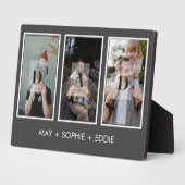 グレー3 (3)写真父の日の家族の名前 フォトプラーク (側面)