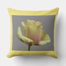 グレー+お客様の黄色のバラ。色縁ど枕 クッション