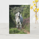 グレー・アランニングラブ・の道と花 カード (黄色い花)