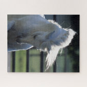 グレー・アンダルシアン・バッキング・ヘッドショットバックライト ジグソーパズル (横)