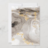  グレー・アンド・金ゴールド水色ナース卒業パーティー  招待状 (裏面)