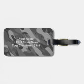 グレー・アーミー・カモフラカスタムージュ・旅行かばんタグ ラゲッジタグ (裏面横)