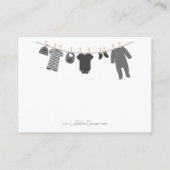 グレー&イエローリトルファウンツおむつラッフルチケット エンクロージャーカード (裏面)