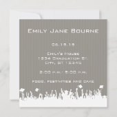 グレー＆イエロー　シニアピクチャー　２０１２年卒業生 招待状 (裏面)