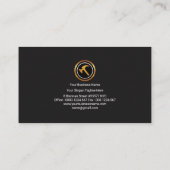 グレー·ウッド·グレーン·ブラック·縁どカーペントリー 名刺 (裏面)