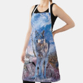 グレー・ウルフが電話に出た エプロン (インサイチュ)