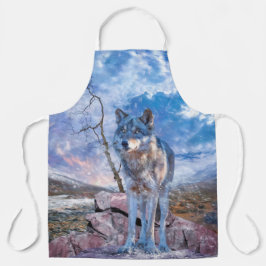 グレー・ウルフが電話に出た エプロン