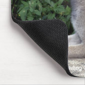 グレー・ウルフ野生動物サポーター動物写真 マウスパッド (コーナー)