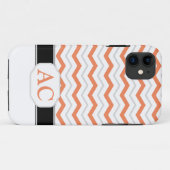 グレー&オレンジシェブロンモノグラムiPhone 5ケース Case-Mate iPhoneケース (裏面(横))