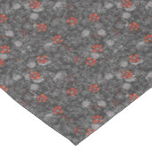 グレー&オレンジ花パターパターズパステルかわいいボホシック テーブルクロス (アングル)