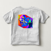 グレー　オーティズムシャーク　3T トドラーTシャツ (裏面)