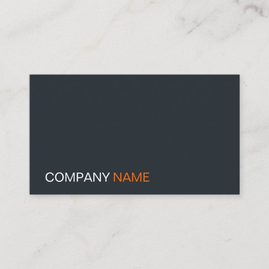 グレー、カッコいいオレンジ、白 – モダン名刺 名刺 (正面)