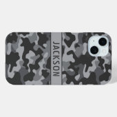グレー カモフラージュ オリジナル Case-Mate iPhoneケース (裏面 (横))