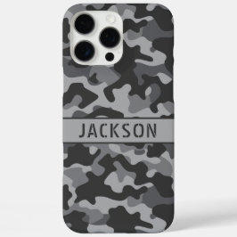 グレー カモフラージュ オリジナル iPhone 16 PRO MAXケース