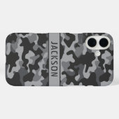 グレー カモフラージュ オリジナル Case-Mate iPhoneケース (裏面 (横))