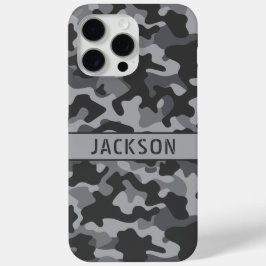 グレー カモフラージュ オリジナル iPhone 15 PRO MAXケース