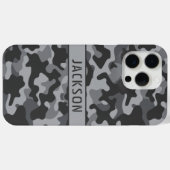 グレー カモフラージュ オリジナル Case-Mate iPhoneケース (裏面 (横))