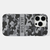 グレー カモフラージュ オリジナル Case-Mate iPhoneケース (裏面 (横))