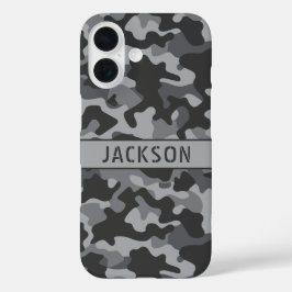 グレー カモフラージュ オリジナル iPhone 16ケース