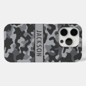 グレー カモフラージュ オリジナル Case-Mate iPhoneケース (裏面 (横))