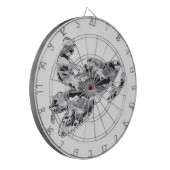 グレー・カモフラージュ・スノーモビラー ダーツボード (正面左)