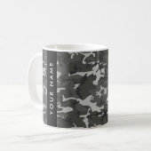 グレー カモフラージュ 名前入り オリジナルグッズ コーヒーマグカップ (正面左)