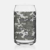 グレー カモフラージュ 名前入り オリジナル ガラス缶 (左)