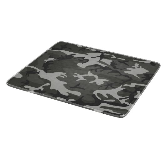 グレー カモフラージュ 迷彩 軍用デザイン カッティングボード (角)