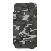 グレー カモフラージュ 迷彩 軍用デザイン INCIPIO iPhoneウォレットケース (フォリオ 正面)