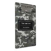 グレー カモフラージュ 迷彩 軍用 軍 ミニクリップボード (アングル)