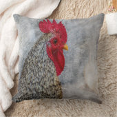 グレー・カントリー・オンドリ クッション (ブランケット)