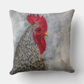 グレー・カントリー・オンドリ クッション (裏面)