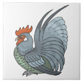 グレー・カントリー・オンドリ タイル (正面)