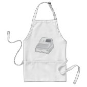 グレー キャッシュ レジスタ ミニマリスト 小売り スタンダードエプロン (正面)