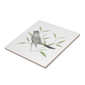 グレー・キャットバード・バード・アート タイル (側面)