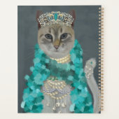 グレー・キャット |飾り付けベルポートレート プランナー手帳 (裏面)