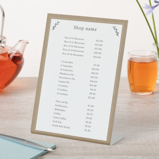 グレー、クラフトおよび価格素朴リストのペデスタル記号 台座サイン (インサイチュ)