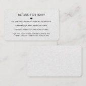 グレー クラフト紙の素朴な本のリクエスト ベビーシャワー エンクロージャーカード (正面/裏面)